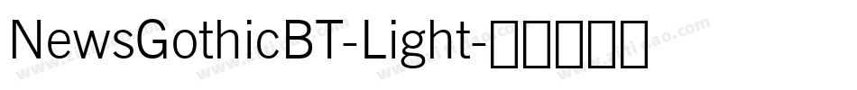 NewsGothicBT-Light字体转换