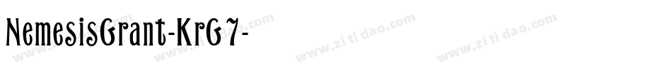 NemesisGrant-KrG7字体转换