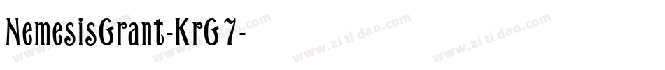 NemesisGrant-KrG7字体转换