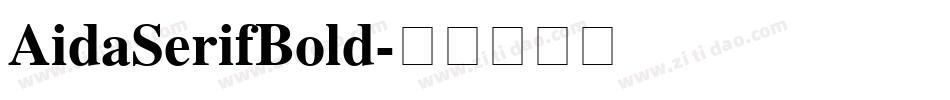 AidaSerifBold字体转换