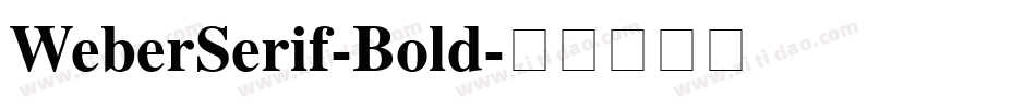 WeberSerif-Bold字体转换