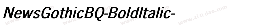 NewsGothicBQ-BoldItalic字体转换