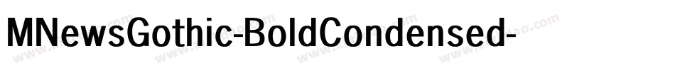 MNewsGothic-BoldCondensed字体转换