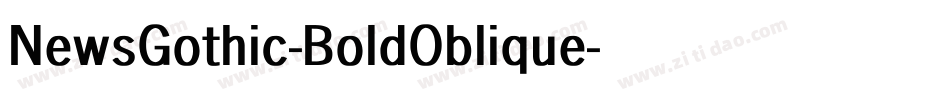 NewsGothic-BoldOblique字体转换