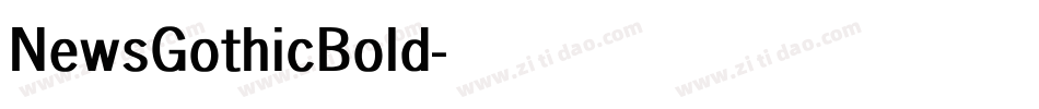 NewsGothicBold字体转换