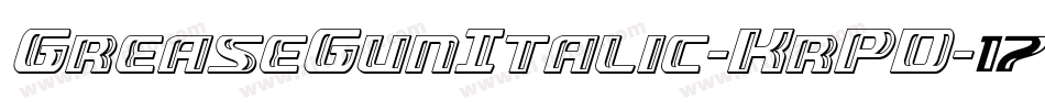 GreaseGunItalic-KrPD字体转换