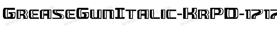 GreaseGunItalic-KrPD字体转换