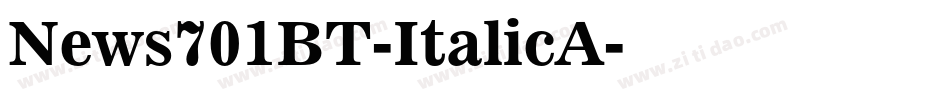News701BT-ItalicA字体转换