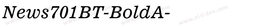 News701BT-BoldA字体转换
