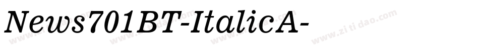 News701BT-ItalicA字体转换