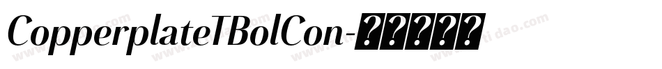 CopperplateTBolCon字体转换