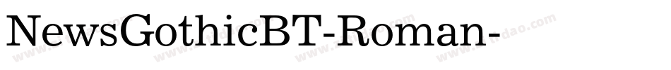 NewsGothicBT-Roman字体转换
