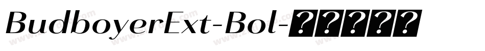 BudboyerExt-Bol字体转换