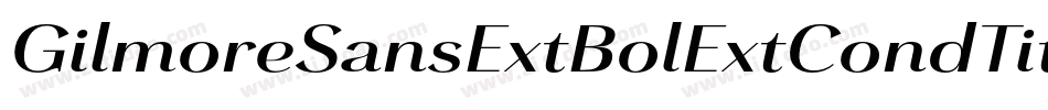 GilmoreSansExtBolExtCondTitl字体转换
