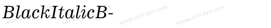 BlackItalicB字体转换