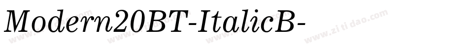 Modern20BT-ItalicB字体转换