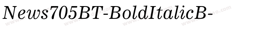 News705BT-BoldItalicB字体转换