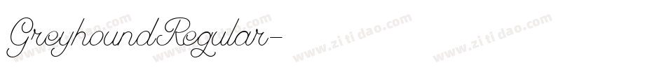 GreyhoundRegular字体转换