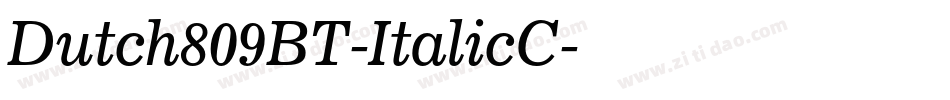 Dutch809BT-ItalicC字体转换