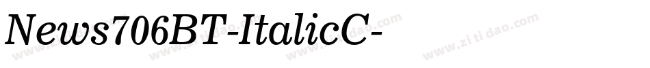 News706BT-ItalicC字体转换