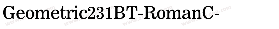 Geometric231BT-RomanC字体转换
