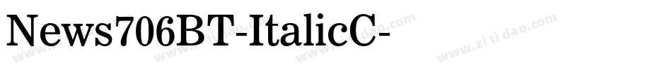 News706BT-ItalicC字体转换