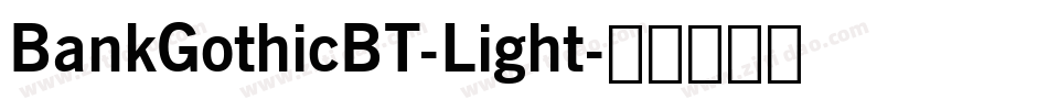 BankGothicBT-Light字体转换