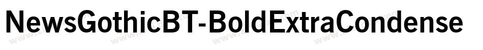 NewsGothicBT-BoldExtraCondensed字体转换