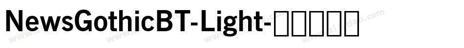 NewsGothicBT-Light字体转换