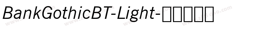BankGothicBT-Light字体转换