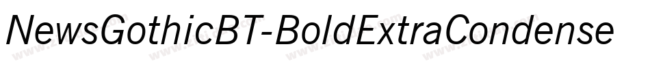 NewsGothicBT-BoldExtraCondensed字体转换