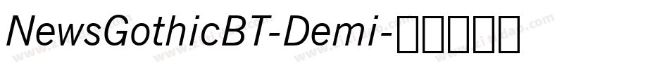 NewsGothicBT-Demi字体转换