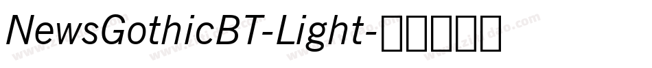 NewsGothicBT-Light字体转换