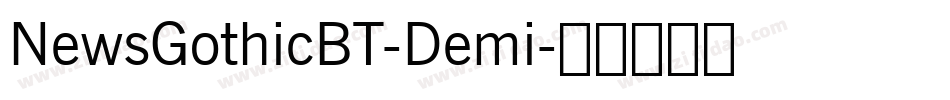 NewsGothicBT-Demi字体转换