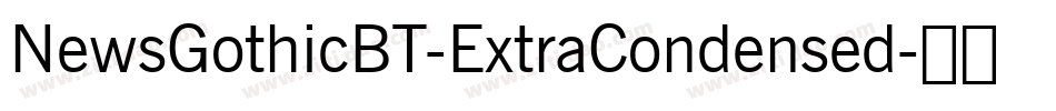 NewsGothicBT-ExtraCondensed字体转换