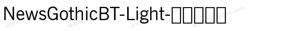 NewsGothicBT-Light字体转换