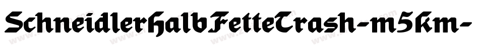 SchneidlerHalbFetteTrash-m5Km字体转换