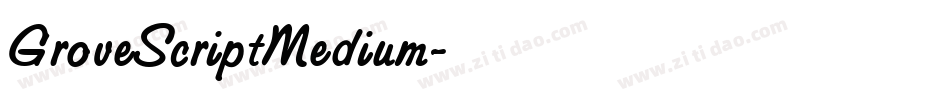 GroveScriptMedium字体转换