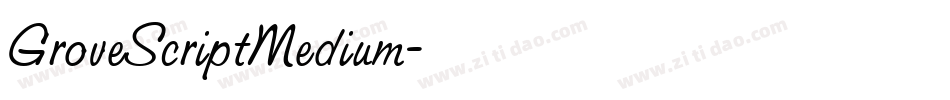 GroveScriptMedium字体转换