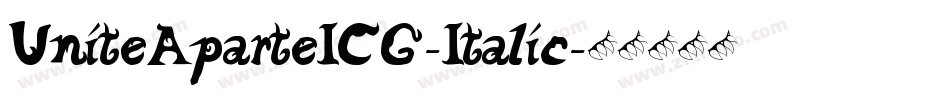UniteAparteICG-Italic字体转换
