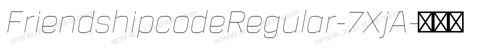 FriendshipcodeRegular-7XjA字体转换
