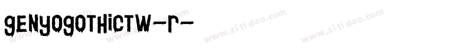 genyogothictw-r字体转换