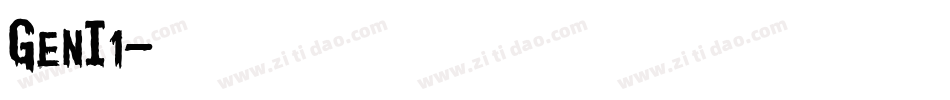 GenI1字体转换