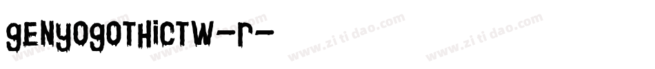 genyogothictw-r字体转换