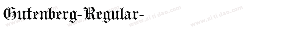 Gutenberg-Regular字体转换