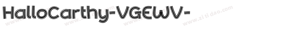 HalloCarthy-VGEWV字体转换