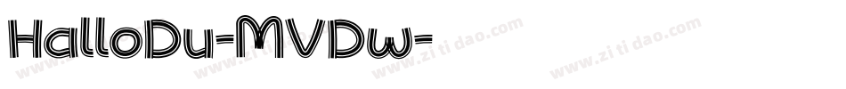 HalloDu-MVDw字体转换
