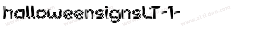 halloweensignsLT-1字体转换