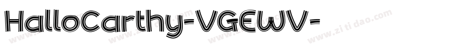 HalloCarthy-VGEWV字体转换