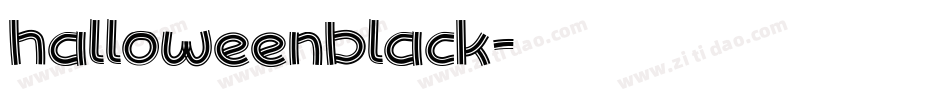 halloweenblack字体转换